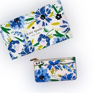 Kate Spade Boxed Madison Floral Large Slim Card Holder, Wallet, New in Box!